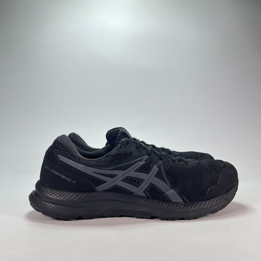 ASICS Gel-Contend 7 Triple Black Running Shoes Sneakers 1011B040 Men's Size 11